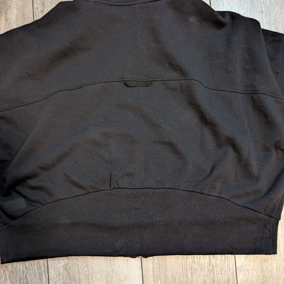 Black Cropped Zip Hoodie Oversized Dolman Sleeve Athleisure XL NWOT JoyLab - Picture 9 of 14
